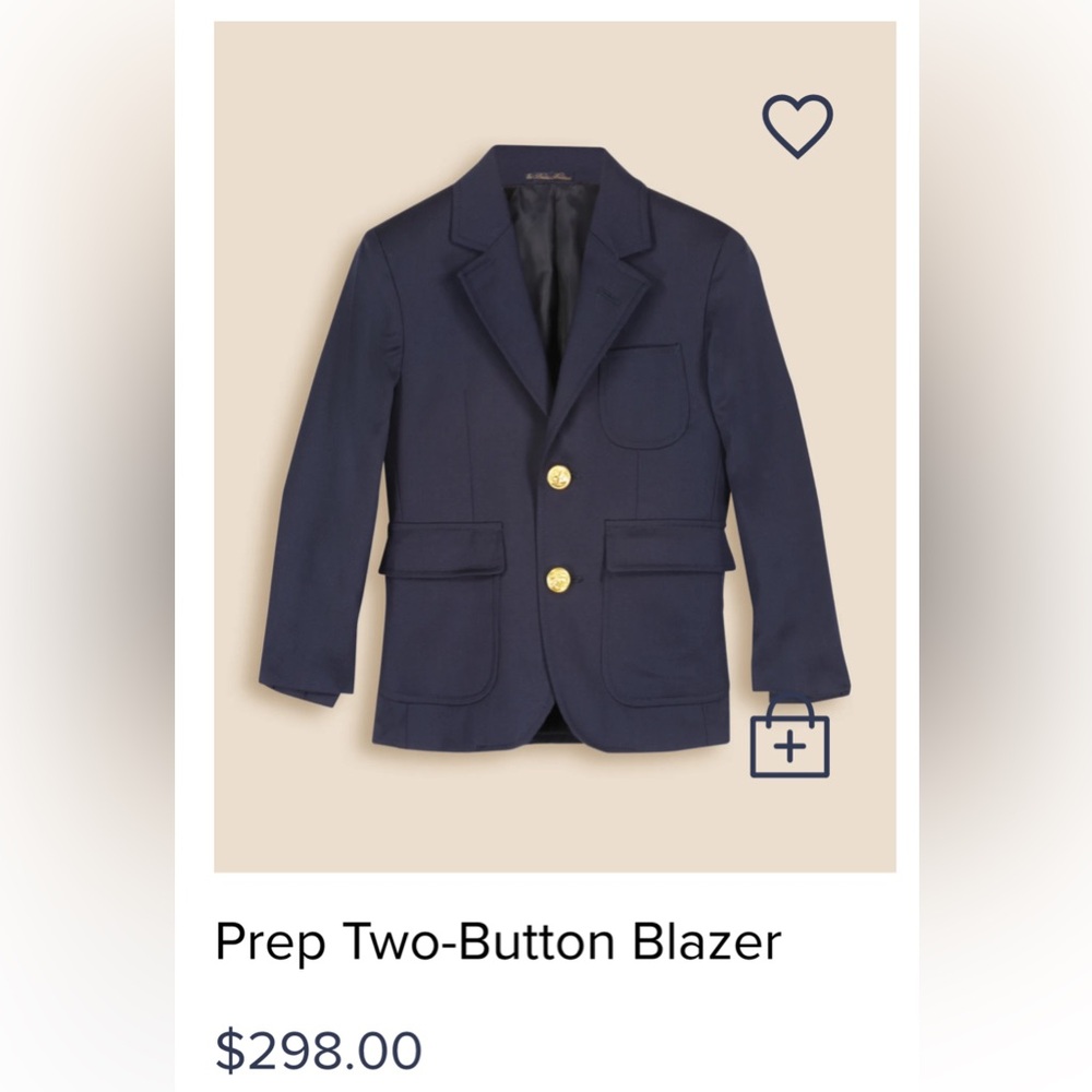 Brooks Brothers Boys Prep Two-Button Blazer